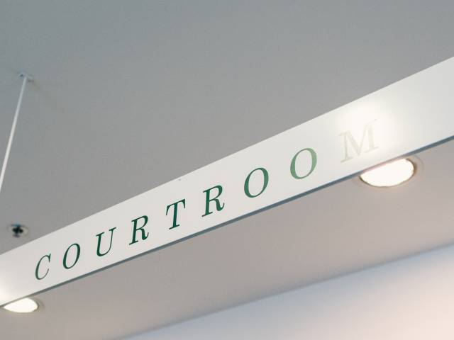 High Court Courtroom sign